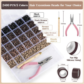 Funtopia five-color silicone beads for natural-looking color match