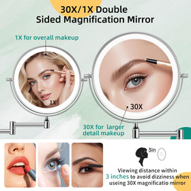 FUNTOUCH 1X/30X magnification detail view for precise eye makeup