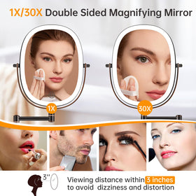 FUNTOUCH 30x magnification detail view for precise eyeliner and brows