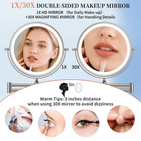 FUNTOUCH 30X magnification close-up for detailed eyeliner and lashes
