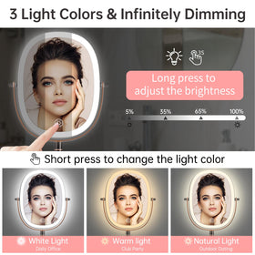 FUNTOUCH 3-color LED lighting supports white, warm, and natural tones