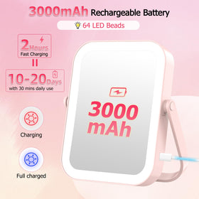 FUNTOUCH mirror shows 3000mAh battery for on-the-go power