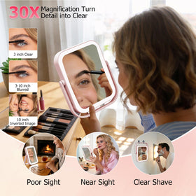 FUNTOUCH mirror with 360-degree rotation for versatile positioning