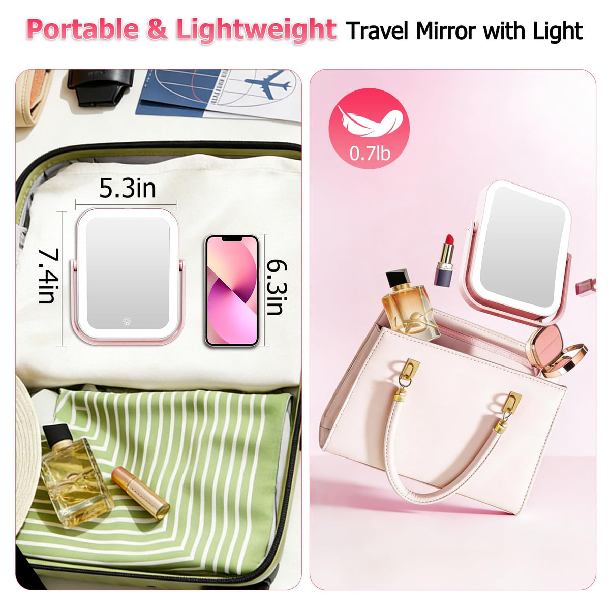 FUNTOUCH mirror offers three lighting colors for versatile styling