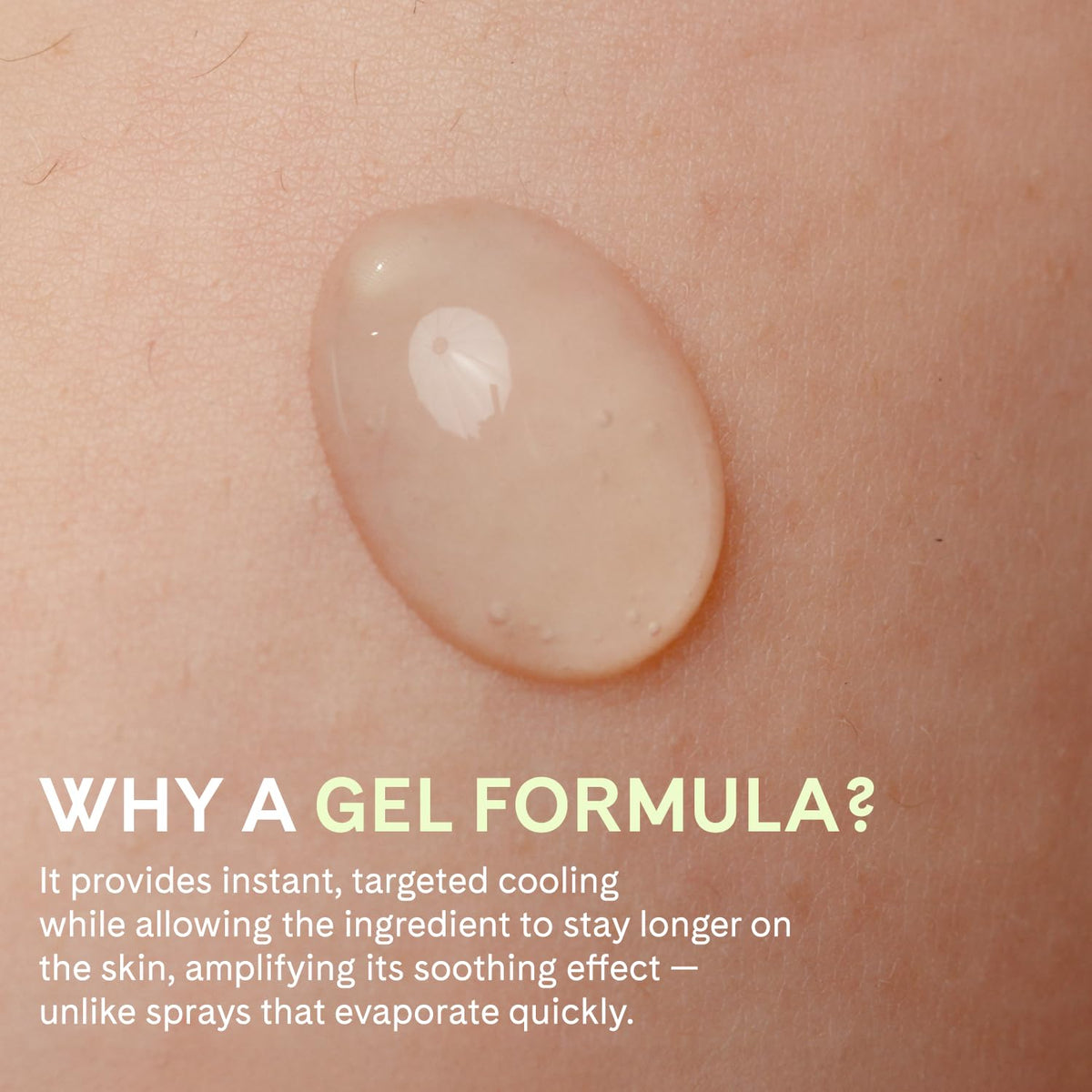 Bikini area use demonstrated for discreet, comfortable post-treatment care.