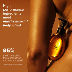 Applying Fur Furming Oil on skin for a smooth, conditioned feel