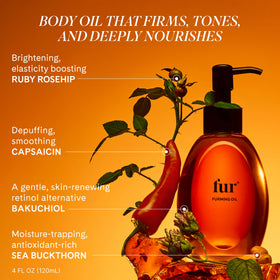 Close-up of Fur Furming Oil pump highlighting easy, non-greasy application