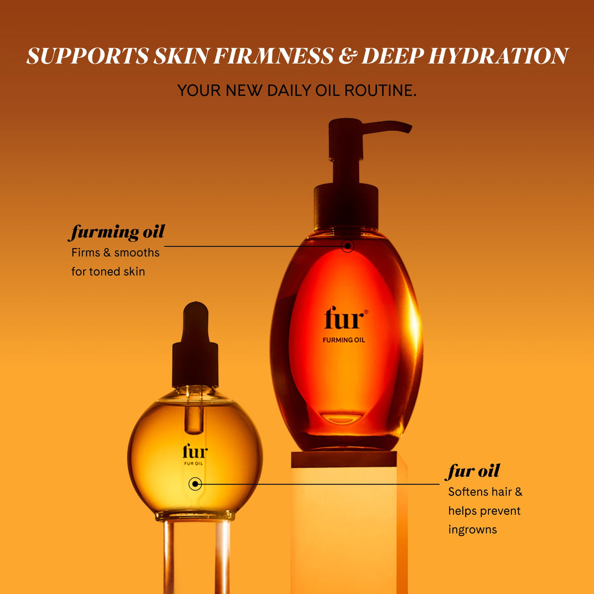 Packaging label of Fur Furming Oil with brand name visible