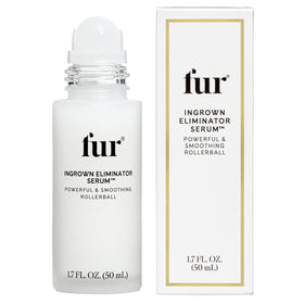 Fur Ingrown Eliminator Serum Rollerball bottle for post-removal care helps soothe irritation.