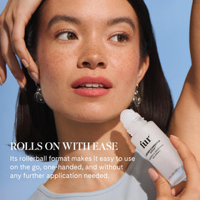 Fur Ingrown Eliminator Serum Rollerball bottle highlights witch hazel for pore tightening and clarity.