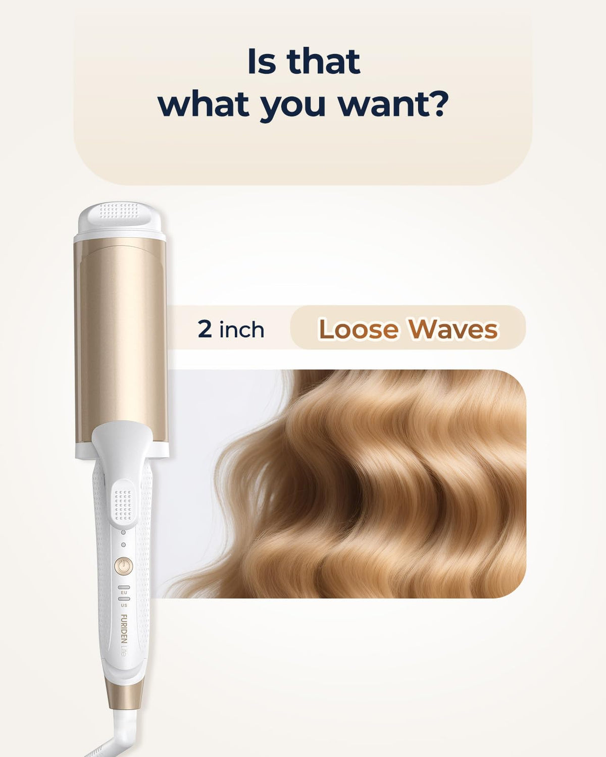 FURIDEN Lite three-temperature controls to tailor frizz and volume.