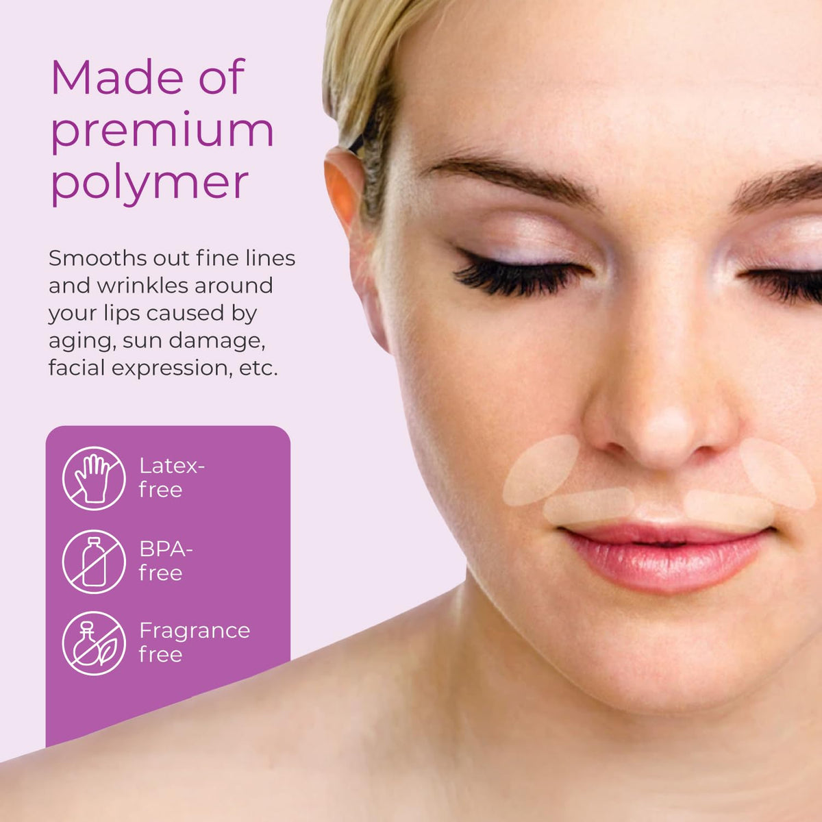 Furlesse Lip-Sticks night routine with moisturizer before patch