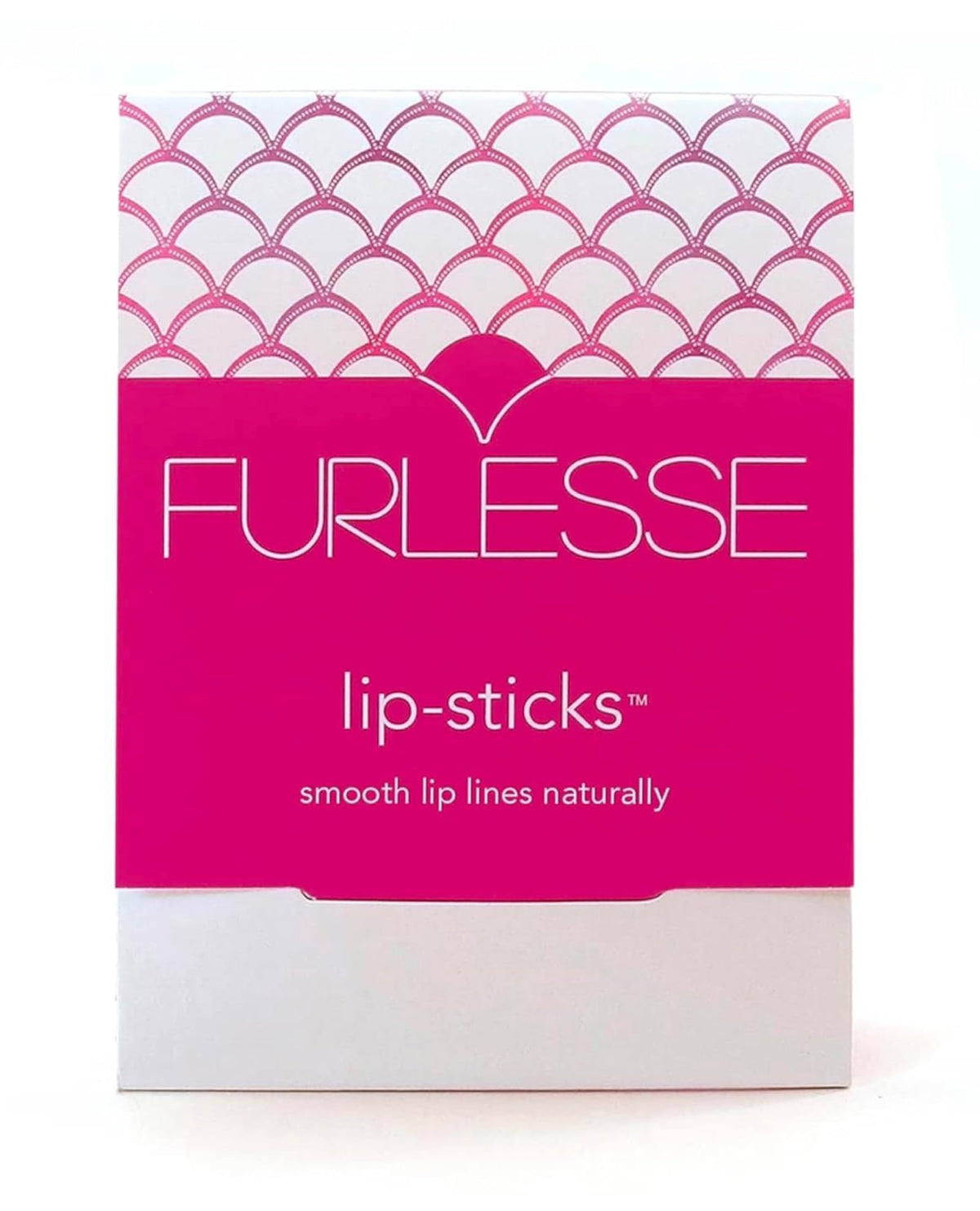 Furlesse Lip-Sticks packaging showing 120 patches for a 30-day supply