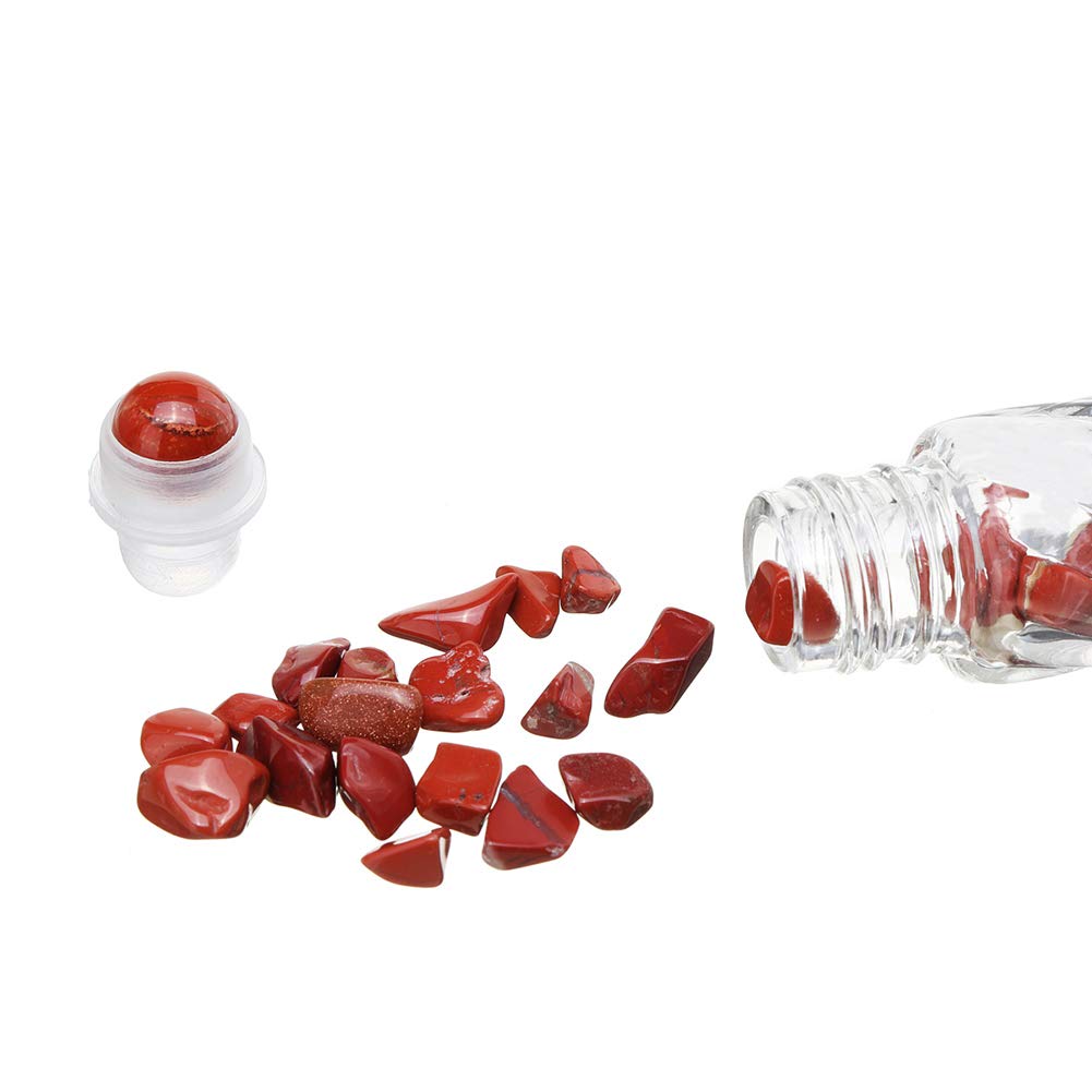 Furnido clear glass roller bottle with rose quartz ball for soothing scent experiences