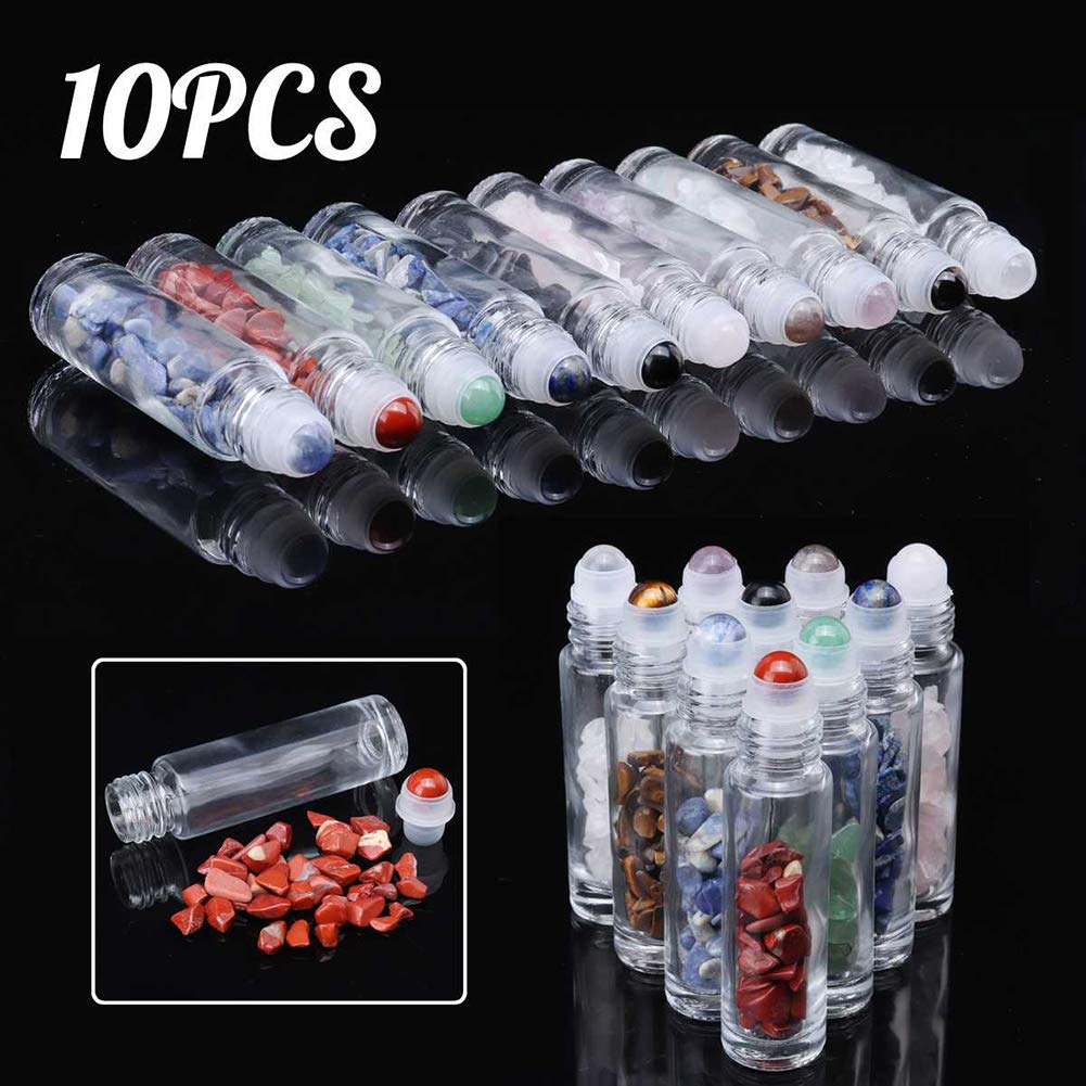Furnido clear glass roller bottle with tiger eye ball for balanced aroma use