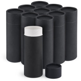 Furnido deodorant container in black 2oz with top-fill for spill-free use.