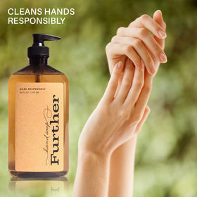Further Glycerin Hand Soap 16 oz bottle with sustainable, cruelty-free credentials.