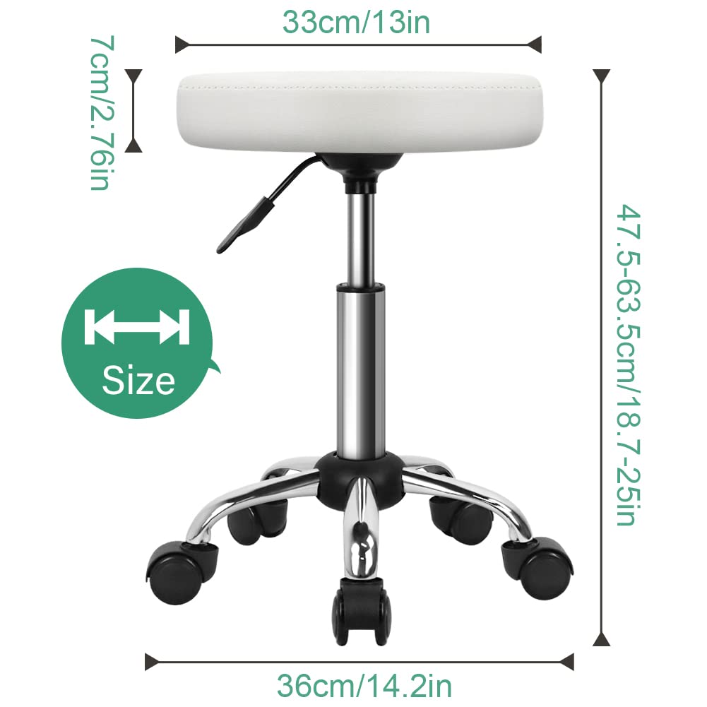 FURWOO height-adjustable stool offering versatile client positioning.