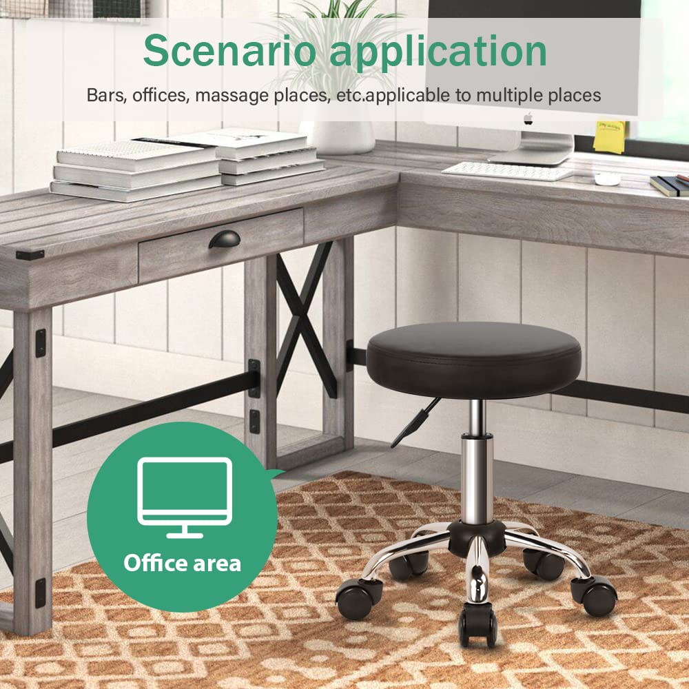FURWOO chair offers 360-degree swivel with smooth wheel movement.