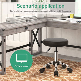 FURWOO chair offers 360-degree swivel with smooth wheel movement.