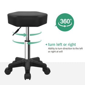 FURWOO Hexagon Rolling Stool 360° swivel on smooth wheels in action.