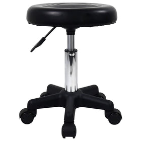 FURWOO round swivel PU leather stool for spa and salon use with smooth rotation