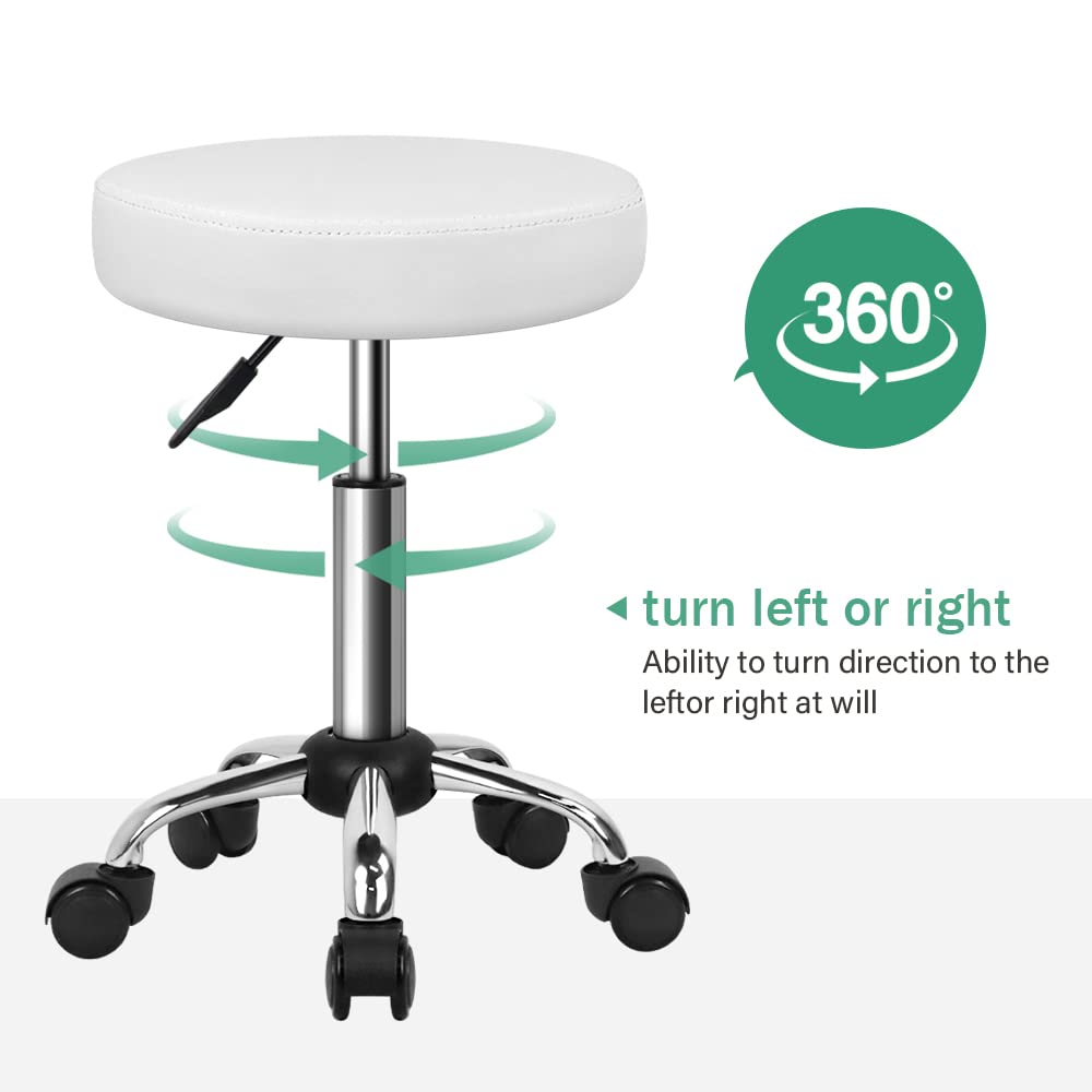 FURWOO 360-degree swivel stool enables quick repositioning.