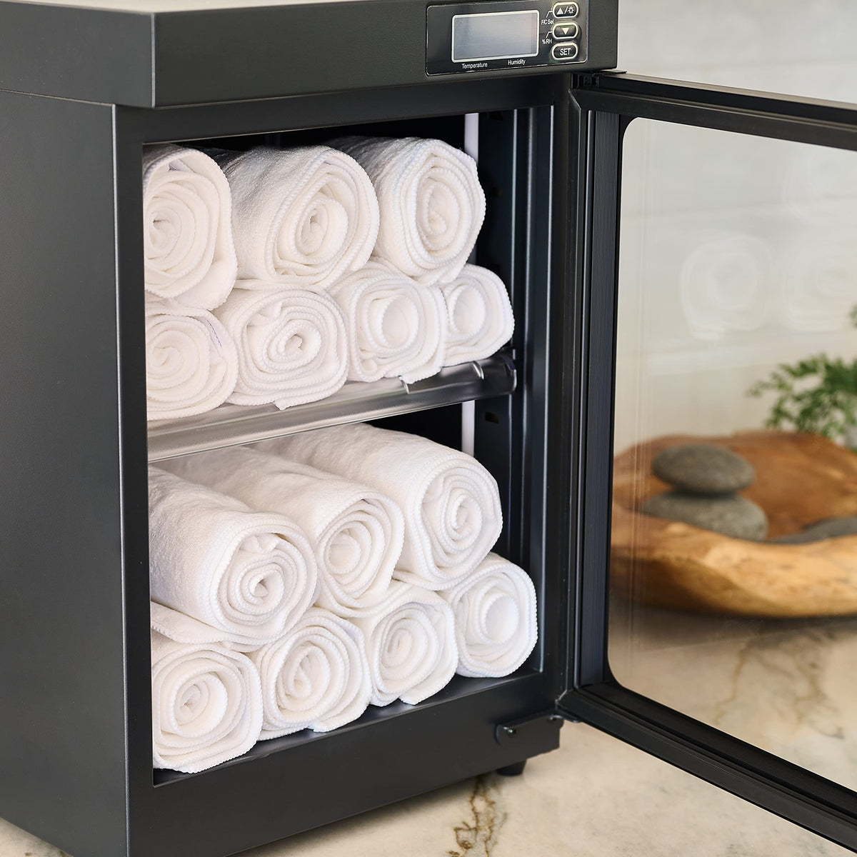 Fushay towels reinforced borders show durability for busy salons
