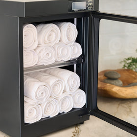 Fushay towels reinforced borders show durability for busy salons