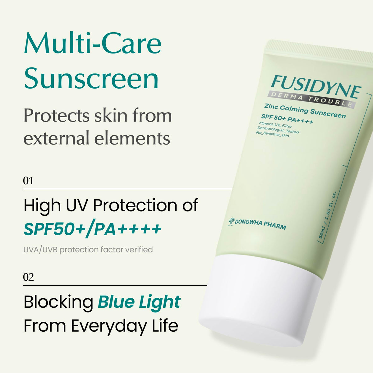 Safe use around the eye area with Fusidyne Derma Trouble sunscreen