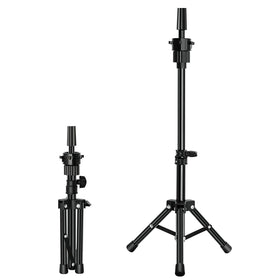 FUTAI mini wig stand tripod base offers sturdy stability for reliable wig display.