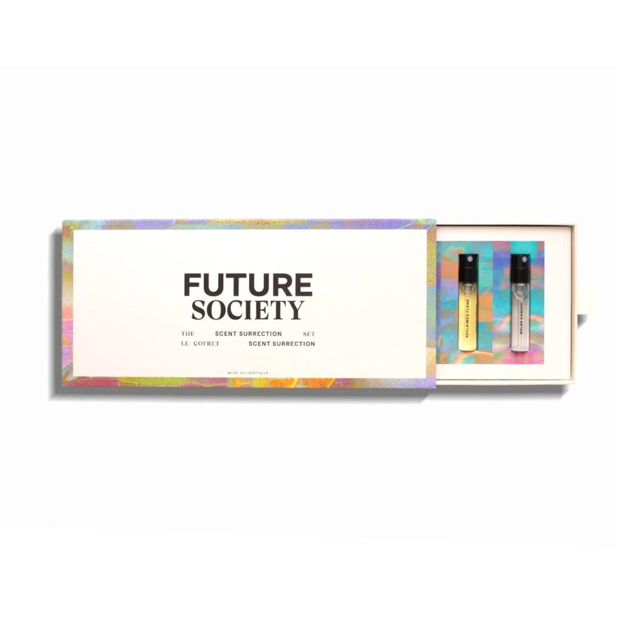 Future Society Fragrance Discovery Set packaging highlights premium unisex design, ideal for gifting.