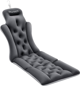 FVIOBUP full-body bath pillow provides neck and back support for comfortable soaks.