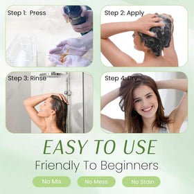 3-in-1 action of Fvquhvo shampoo: color, cleanse, and condition
