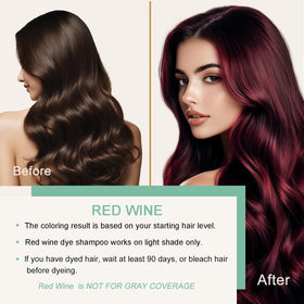 Fvquhvo 3-in-1 hair dye shampoo demonstrates convenience of dye, shampoo, and conditioner.