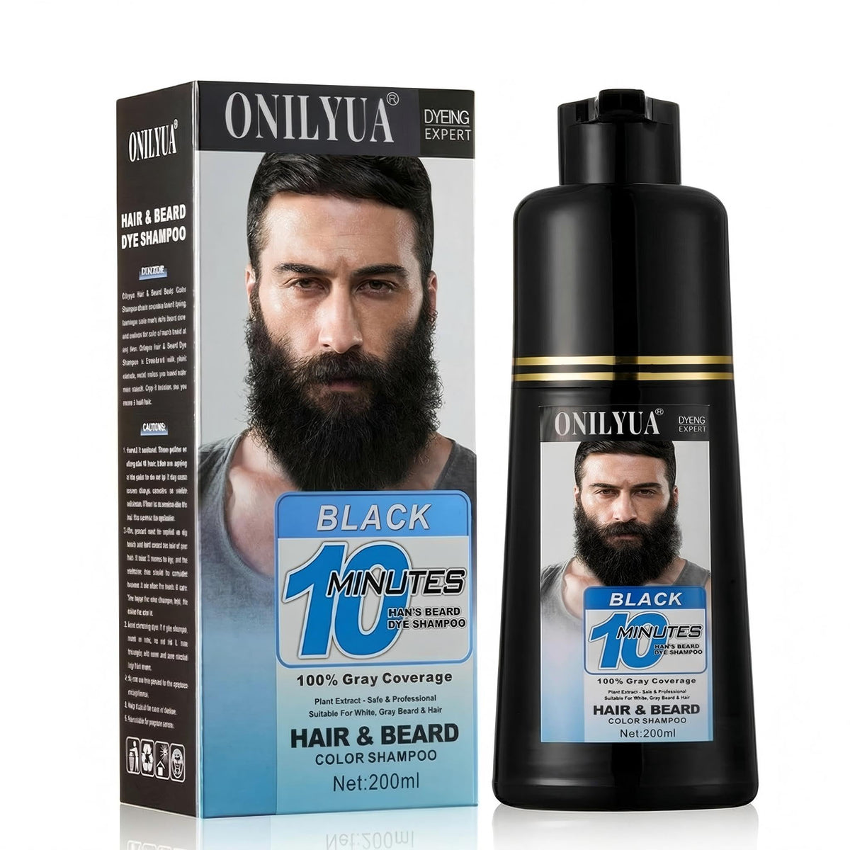 Fvquhvo beard dye shampoo in action applying color for a natural result