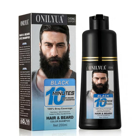 Fvquhvo beard dye shampoo in action applying color for a natural result