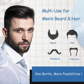 Fvquhvo beard dye shampoo deep black color on facial hair