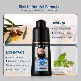 Fvquhvo beard dye shampoo botanical formula gentle for sensitive skin