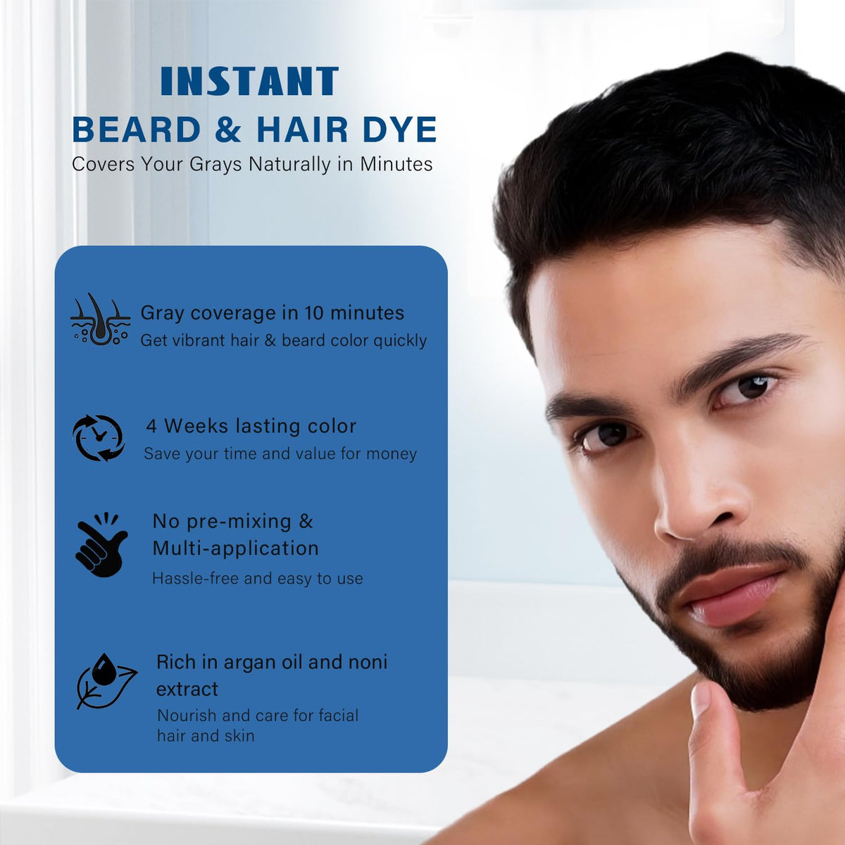 Fvquhvo beard dye shampoo bottle 500ml for at home coloring value