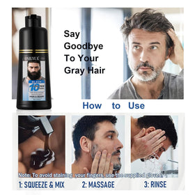 Fvquhvo beard dye shampoo color transformation shows even tone