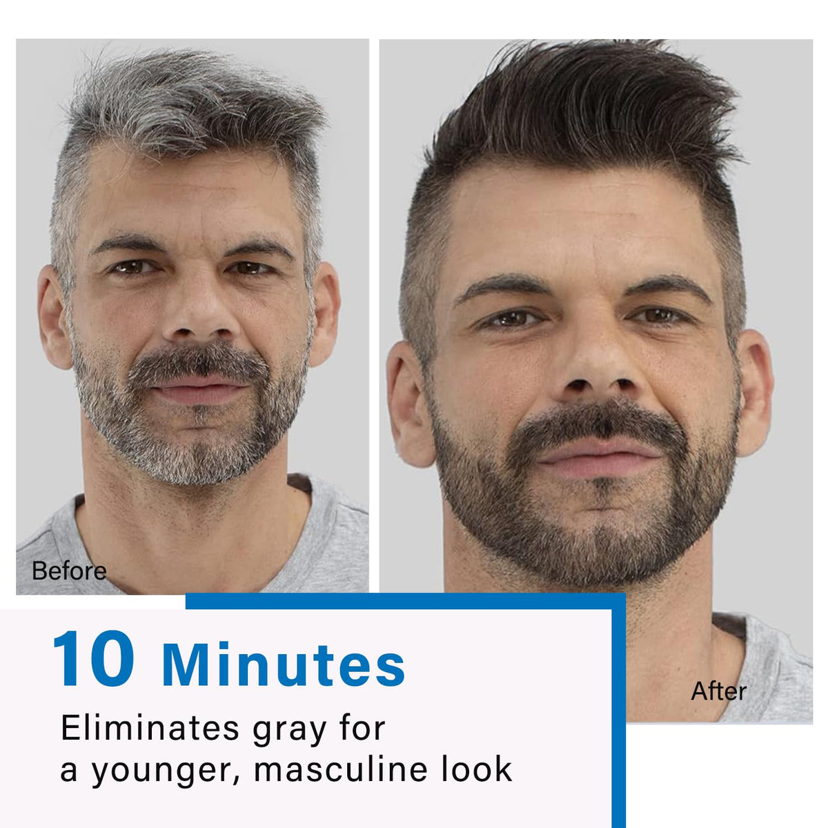 Fvquhvo beard dye shampoo gray coverage on roots for a uniform finish