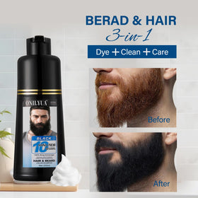 Fvquhvo beard dye shampoo lathering and massaging on beard
