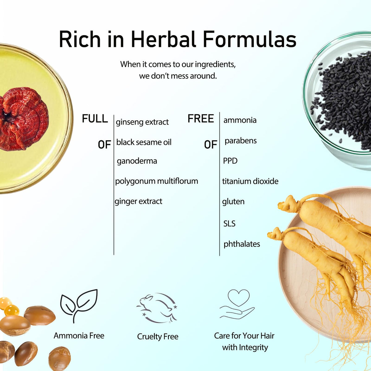 Fvquhvo herbal formula hair dye shampoo emphasizes mild, plant-based care.