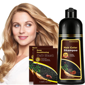 Fvquhvo Instant Blonde Brown Shampoo bottle demonstrates quick at-home color