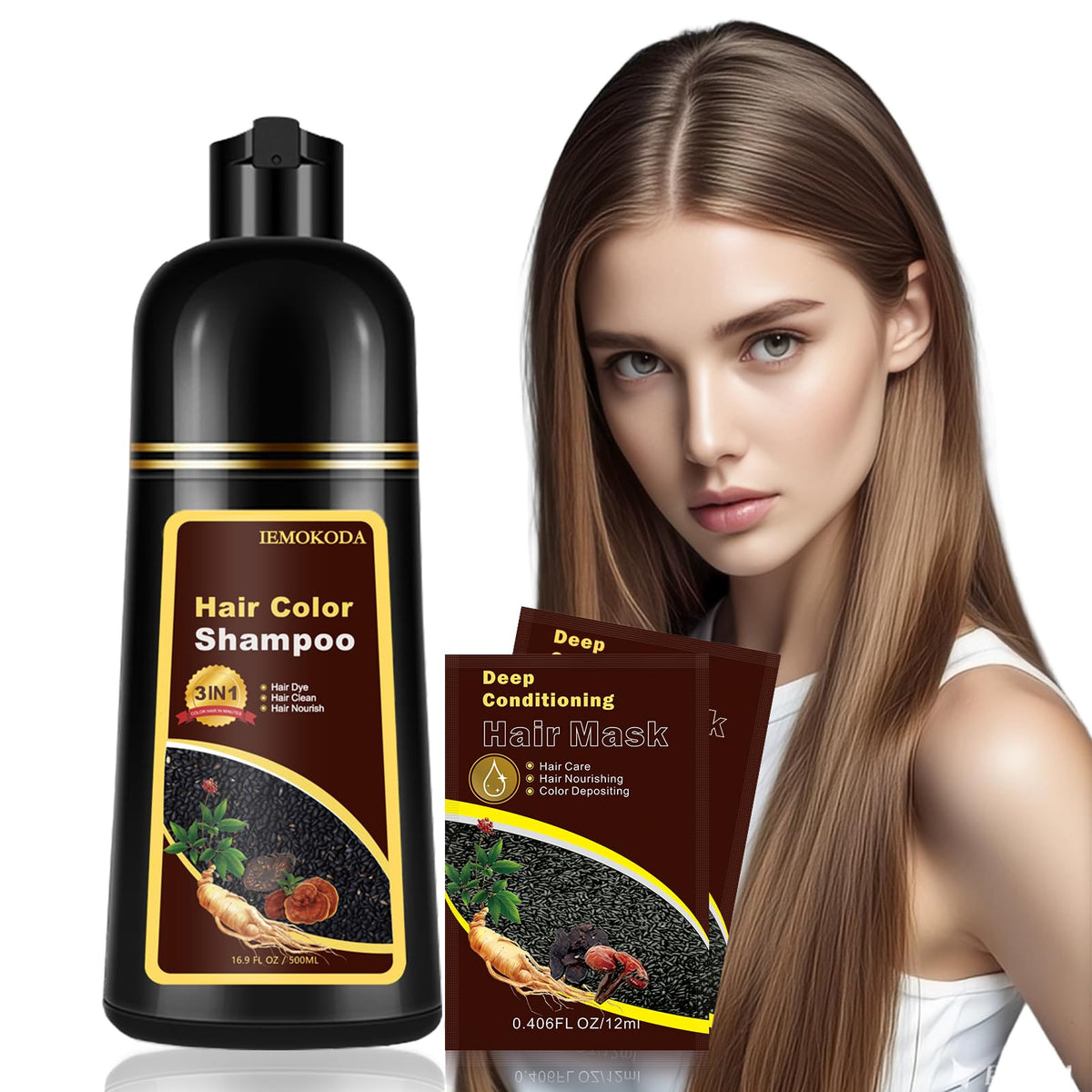 Fvquhvo natural chestnut brown dye bottle for instant color