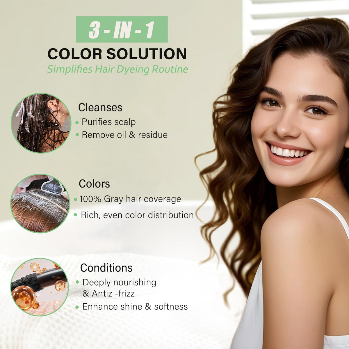 Application on hair with Fvquhvo purple dye shampoo in 10-15 minute process.