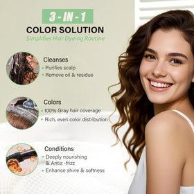 Application on hair with Fvquhvo purple dye shampoo in 10-15 minute process.