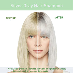 Fvquhvo Silver Gray Hair Dye Shampoo creates a rich lather for even coverage