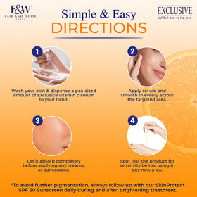 F&W Vitamin C serum amber glass packaging on shelf